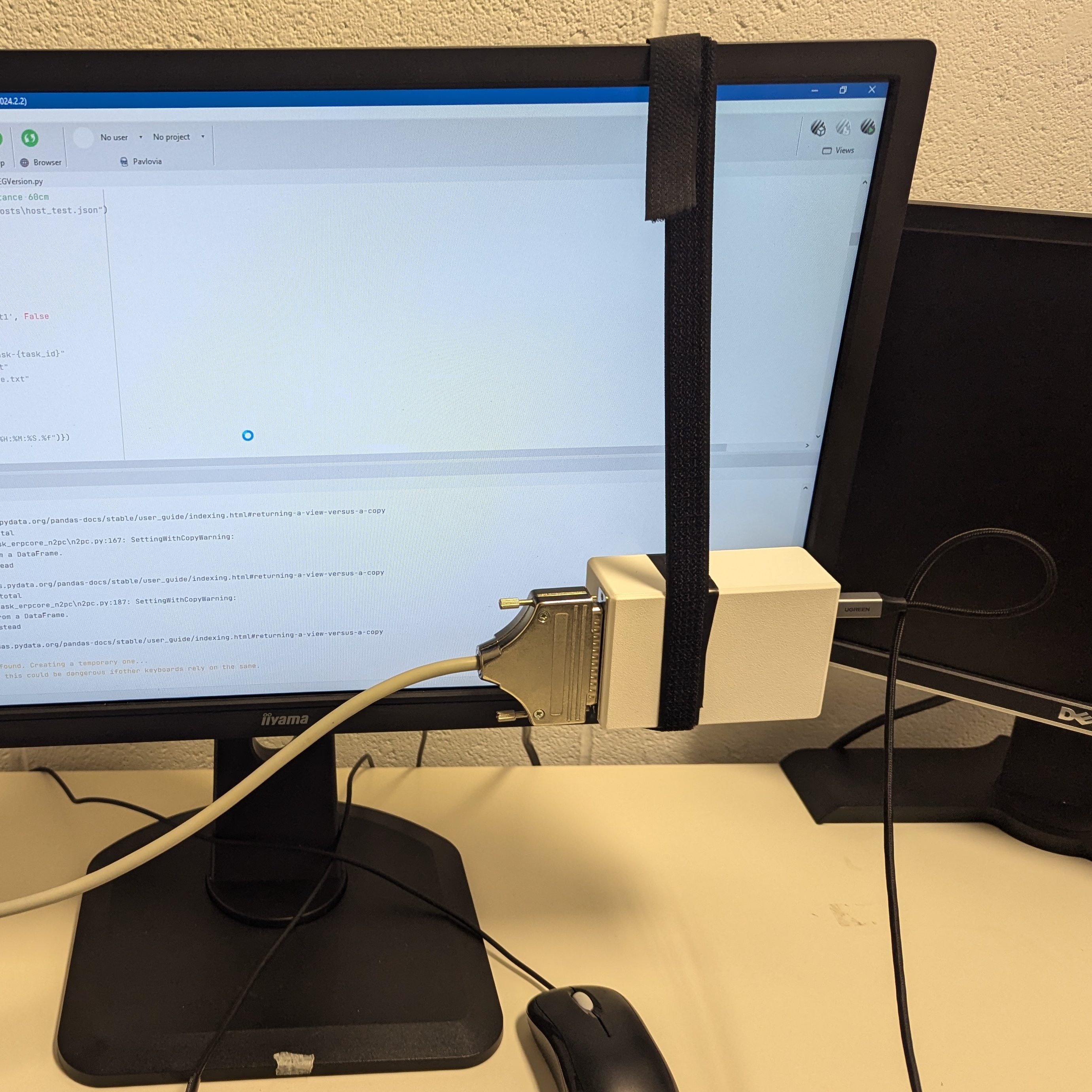 ElectroTime positioned in front of bottom right corner of screen